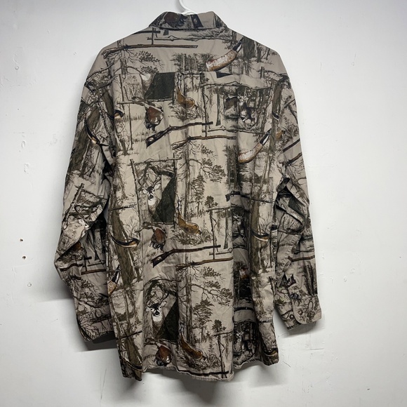 K's Outdoors Men's XL Deer Hunting Long Sleeve Button Shirt Tan Buck Hunt - Picture 6 of 7